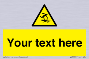 Custom warning thin ice